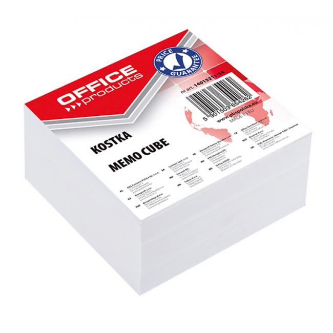 [EC231114] Notizblockwürfel, Bürobedarf, ungeklebt, weiß, 85 x 85 x 40 mm