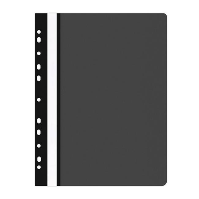 [EC412101] PP-Schnellbinder mit Euro-Perforation, matt schwarz