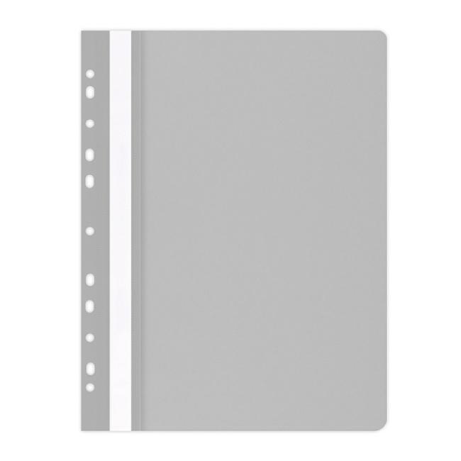 PP-Schnellbinder mit Euro-Perforation, mattgrau