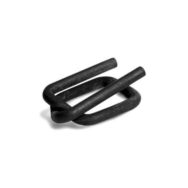 Bindeklammer für Polyesterband PES, Breite 16 mm, phosphatiert / 1000 Stück /