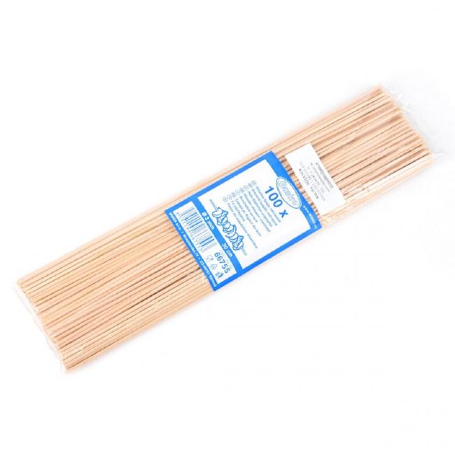 [EC667550] Holzspieße, unspitz, 30 cm, Ø 2,5 mm (100 Stück)