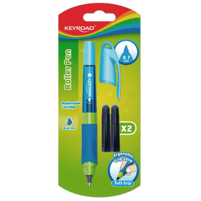 KEYROAD Easy Writer Kugelschreiber, 0,7 mm, Blisterverpackung, 2 Minen, Farbmix