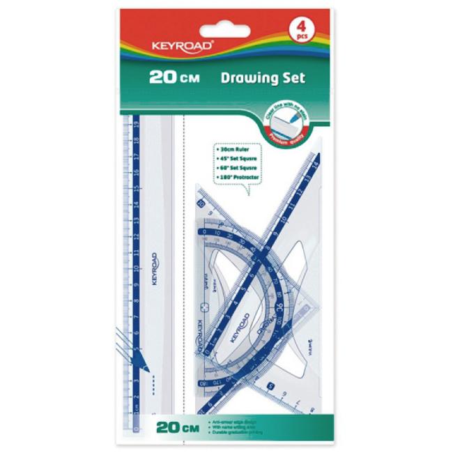 [EC971247] KEYROAD flexibles, transparentes Linealset, 20 cm