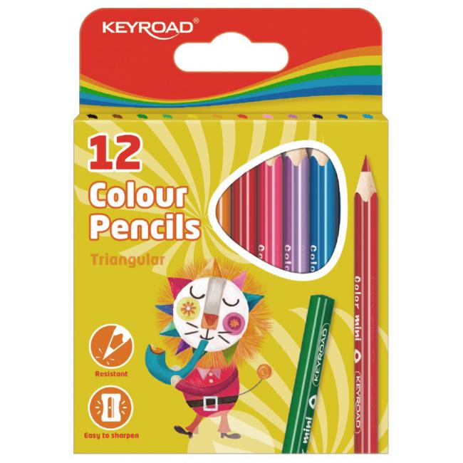 [EC971285] KEYROAD Mini-Buntstifte, 12 Farben