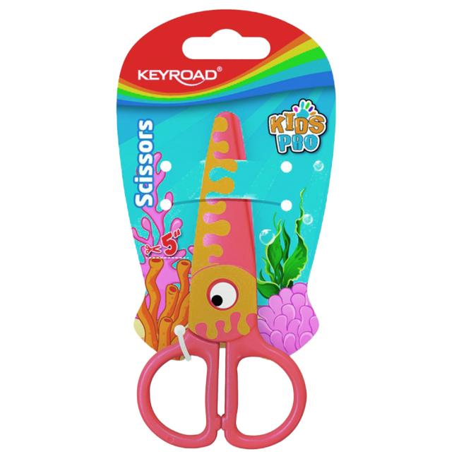 [EC971405] KEYROAD Schulschere, Blisterverpackung, Fischmotiv, orange