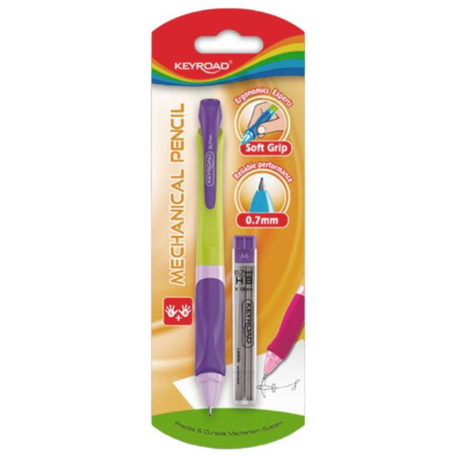 KEYROAD SMOOZZY Ergo Mikro-Stift 0,7 mm mit Minen, Blisterverpackung, Farbmischung