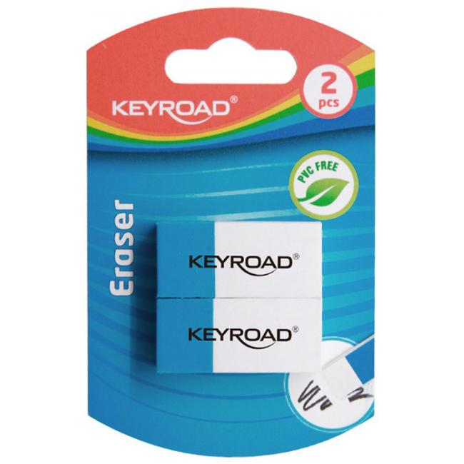 KEYROAD Mehrzweckradierer, 2 Stück, Blisterverpackung