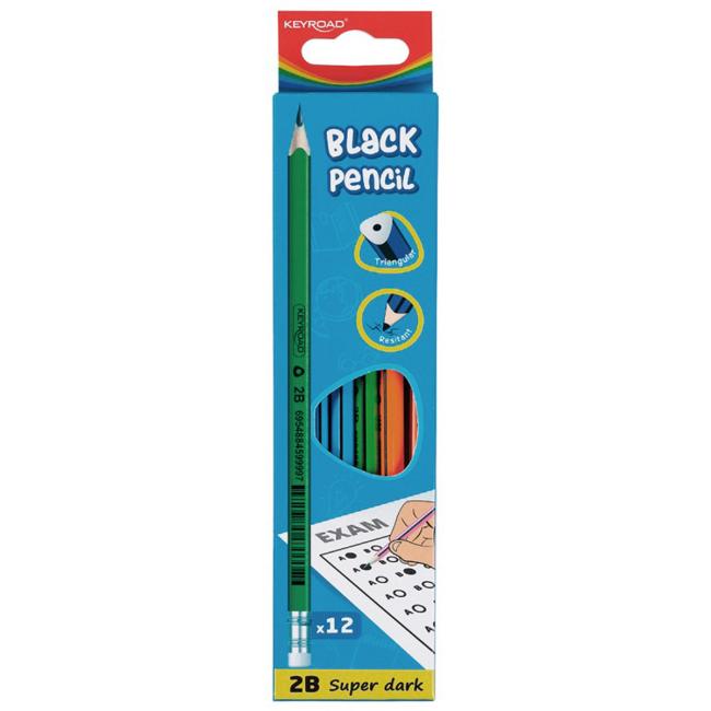 [EC971713] KEYROAD Holzstiftset, 12-teilig, verschiedene Farben