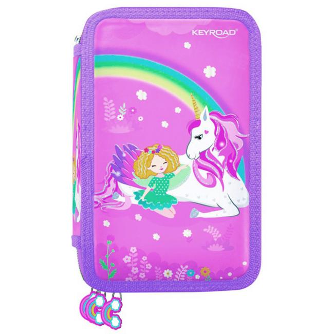 [EC971818] Federmäppchen KEYROAD mit 2 Reißverschlüssen, verschiedene Farben