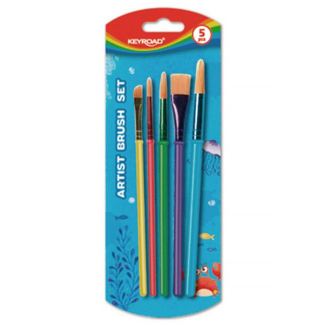 [EC971857] KEYROAD Pinselset, Blisterverpackung, 5-teilig, verschiedene Formen und Farben
