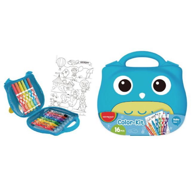 [EC972321] KEYROAD Malset für Kinder, 16-teilig, Farbmischung