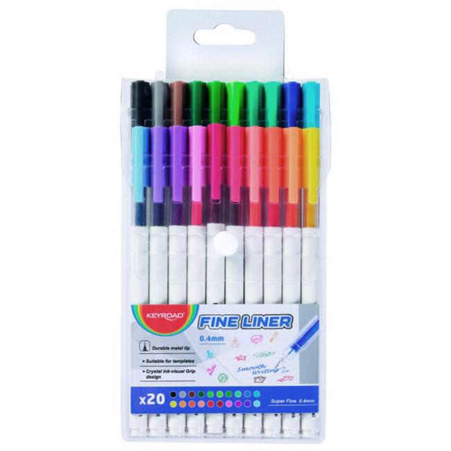 [EC972464] KEYROAD Fine 0,4 mm Liner-Set, 20 Stück, Farbmix