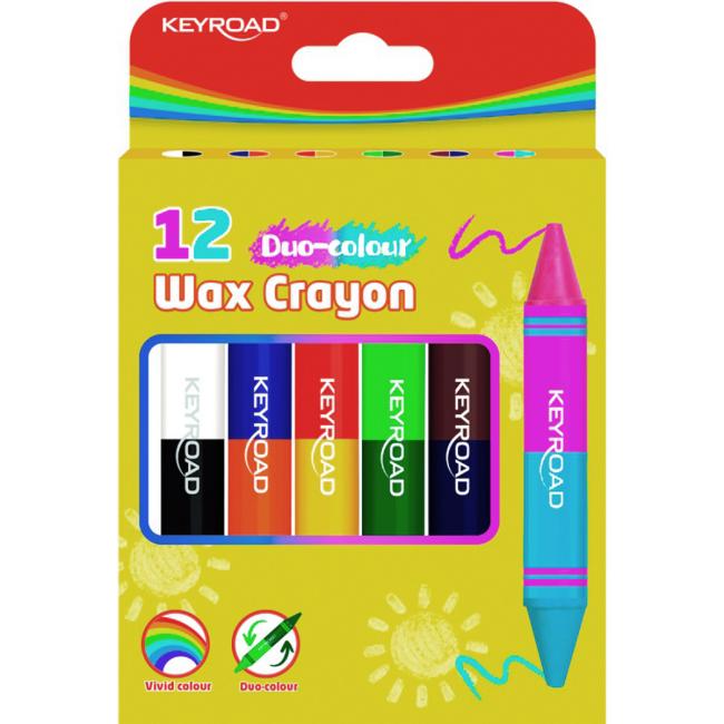 KEYROAD Duo Buntstifte, 6 Stück/12 Farben