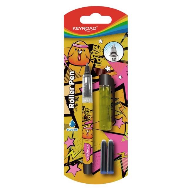 KEYROAD Kugelschreiber 0,7 mm, Blisterverpackung, 2 Minen, Farbmix