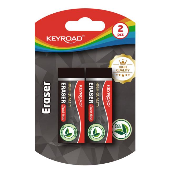[EC972952] KEYROAD technischer Gummi, Blisterverpackung, 2 Stück, schwarz