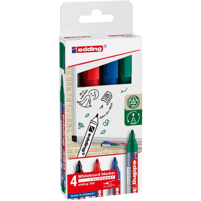 Edding 360/4S Whiteboard-Marker-Set