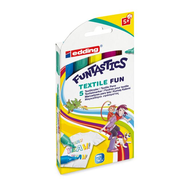 Textilmarker-Edding 17 FUNTASTICS Textilspaß 5f
