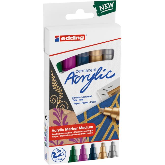 [ED051052] Edding 5100 Acrylmarker-Set in festlichen Farben