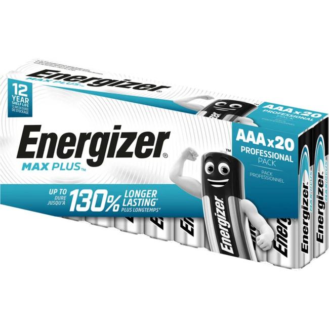 Energizer Max Plus AAA-Alkalibatterien (Mikrozellen), 20 Stück