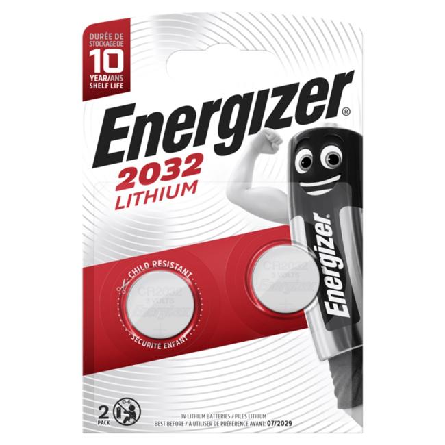 [EN203202] Energizer CR2032 Knopfzellenbatterie, 2 Stück