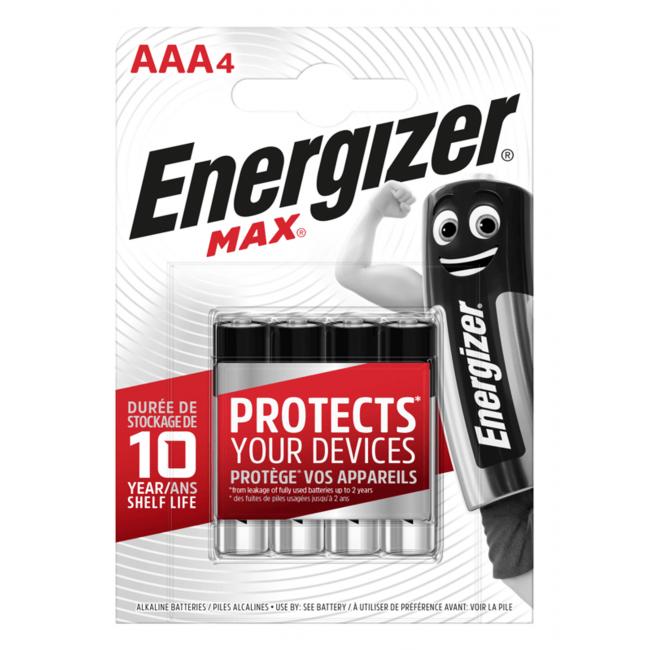 [EN426687] Energizer Alkaline-Batterien, max. 1,5 V, Typ AAA, 4 Stück