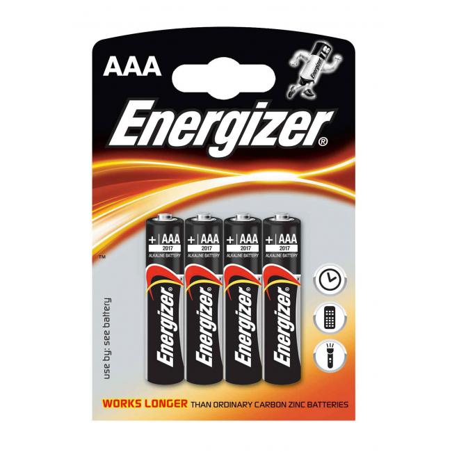 Energizer Mikrozellenbatterie, Alkaline Power AAA-LR03/4 Stück