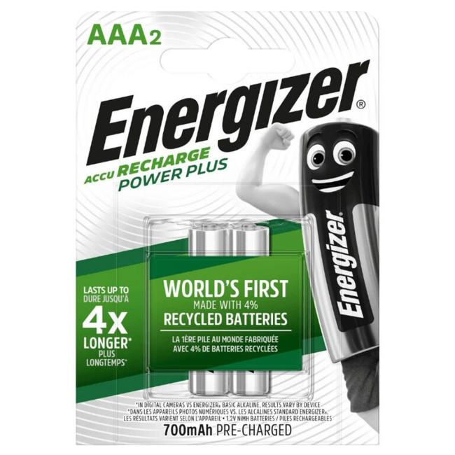Energizer wiederaufladbare Mikro-Bleistiftbatterie 800 mAh AAA-HR03 / 2 Stück