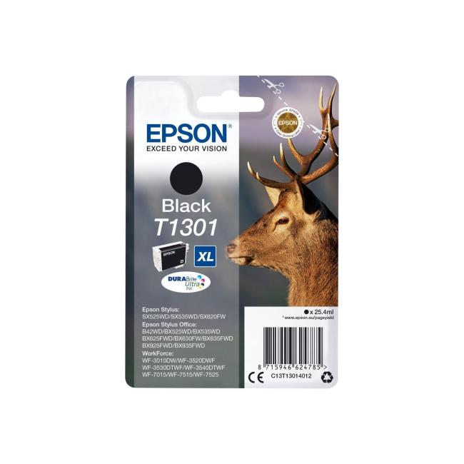 [EP011775] Epson T1301 XL schwarze Tintenpatrone für SX525WD/SX620FW (945 Seiten)