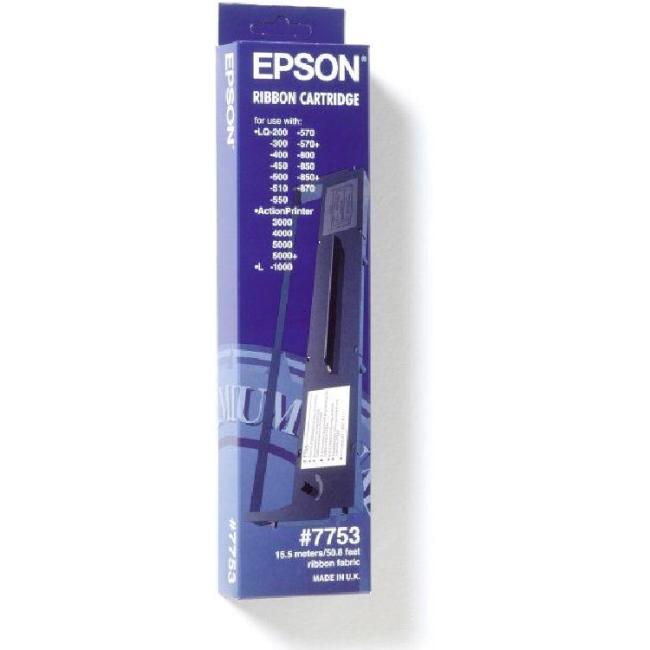 Epson Farbband 7753 für LQ350/LQ300/LQ400/LQ570/LQ580/LQ800/LQ850/LQ870, schwarz
