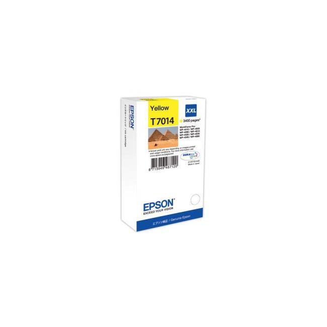 Epson T7014 gelbe XXL-Tintenpatrone C13T701440 für WP4000/WP4500 (3.400 Seiten)