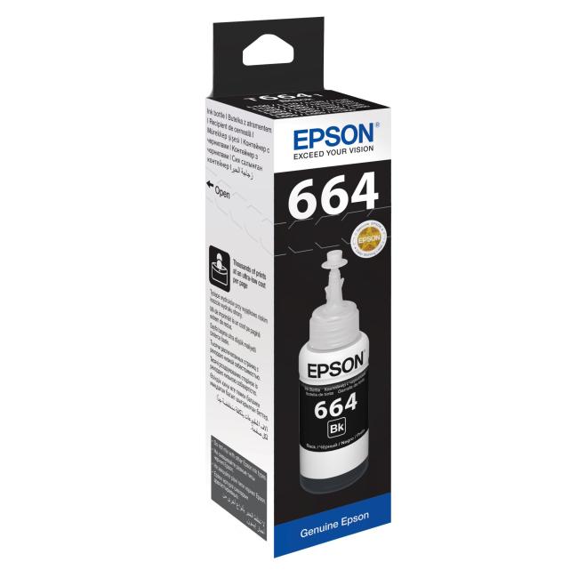 Epson C13T66414A schwarze Tintenpatrone für L100/L200/L300/L1300/L355/L365/L386 (4.000 Seiten)
