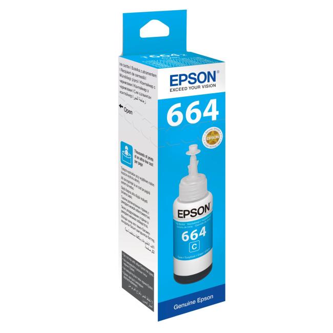 Epson C13T66424A Cyan-Tintenpatrone für L100/L200/L300/L1300/L355/L365/L386 (4.000 Seiten)