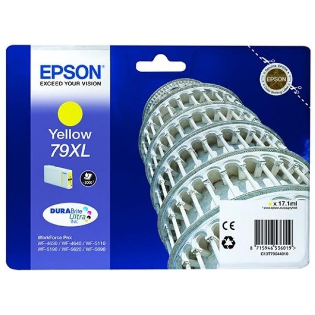 Epson C13T790440 gelbe XL 79XL Tintenpatrone für WF-5620/5690/5190/5000 (2.000 Seiten)