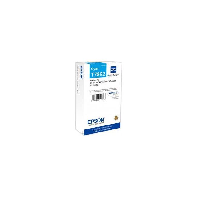 Epson C13T789240 Cyan XXL Tintenpatrone für WF-5620/5690/5190/5000 (4.000 Seiten)