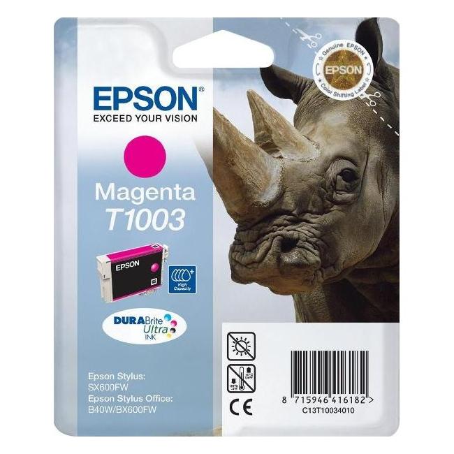 Epson C13T10034010 Magenta-Tintenpatrone für SO B40W/BX600FW/BX610FW/BX310 (625 Seiten)
