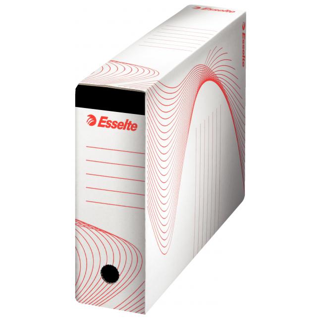 [ES010965] Esselte Archivbox für hängende Verpackungen, weiß/rot