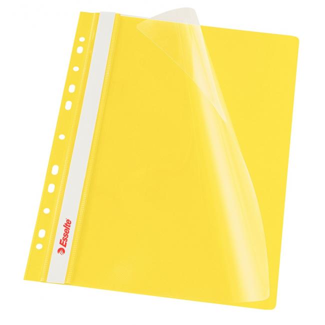 PVC-Schnellbinder mit Euro-Perforation, Esselte VIVIDA gelb