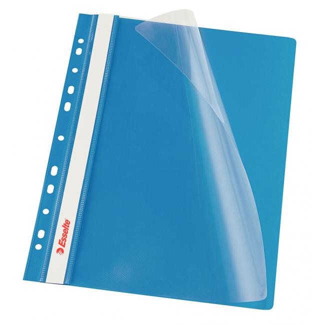 [ES013586] PVC-Schnellbinder mit Euro-Perforation, Esselte VIVIDA blau