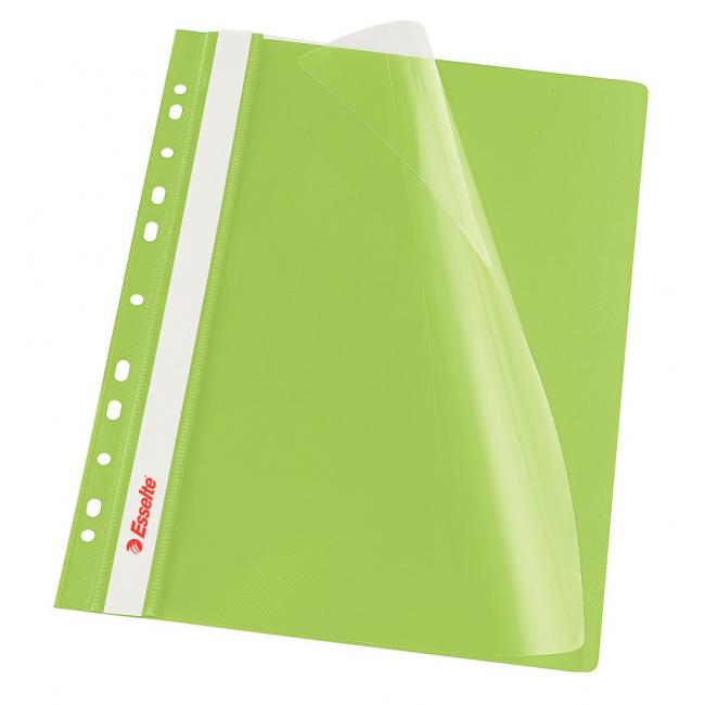 [ES013587] PVC-Schnellbinder mit Euro-Perforation, Esselte VIVIDA grün