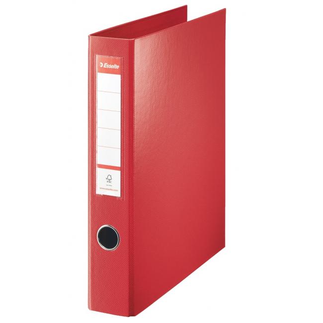 Esselte 4-Ring-Ordner, komplett aus Kunststoff, 5,8 cm, VIVIDA, rot