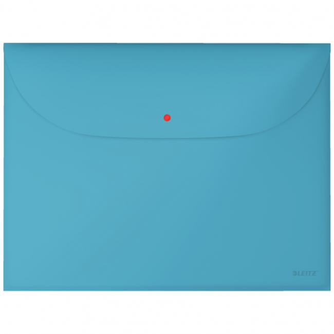 Kunststoffmappe A4 mit Druckknopf, Leitz Cosy Calm Blau, 3 Stück