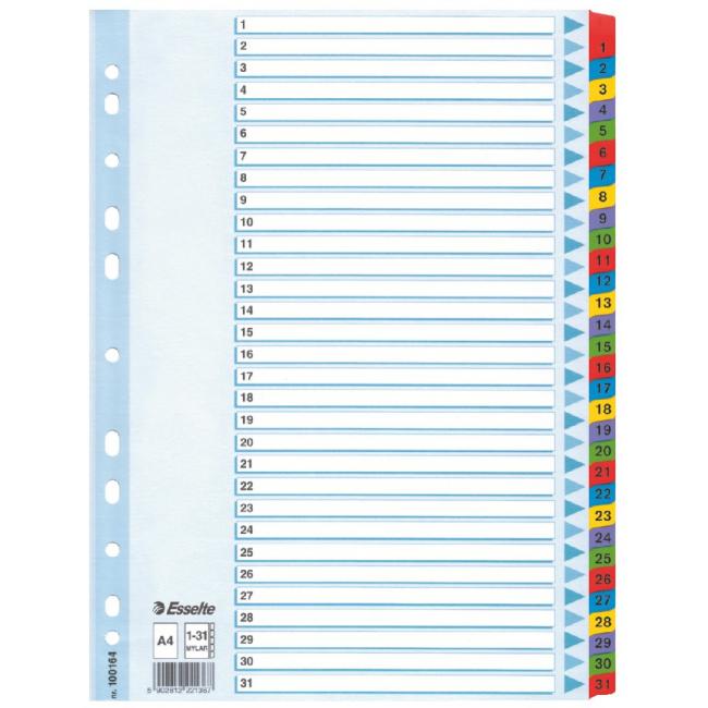 [ES100164] Esselte Mylar 1-31 Kartontrennwand