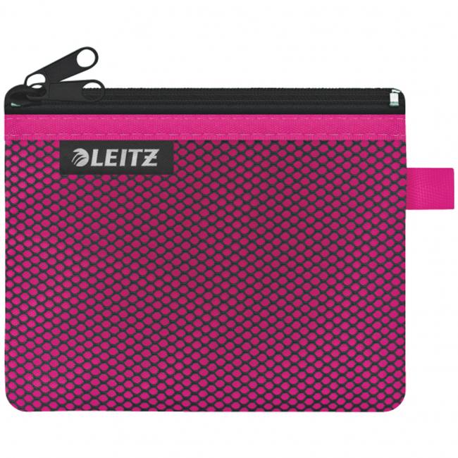 Leitz WOW Textiltasche mit Doppelreißverschluss, klein, rosa