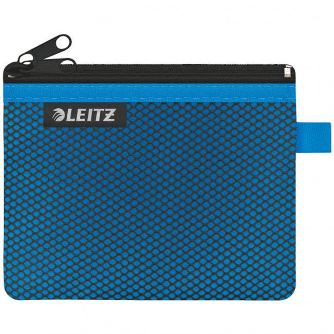 [ES110036] Textilhülle mit doppeltem Reißverschluss Leitz WOW klein blau