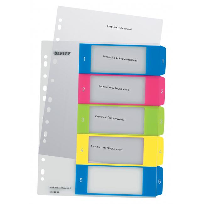 [ES124100] Leitz WOW Kunststoff-Trennwand, bedruckbar, 1-5 Farben