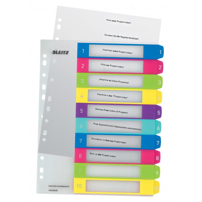 [ES124300] Leitz WOW Kunststoff-Trennwand, bedruckbar, 1-10 Farben