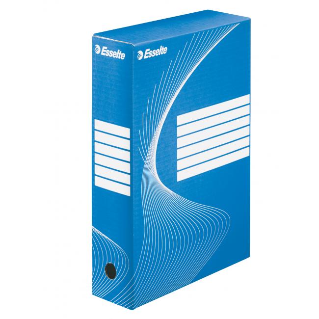 Archivbox Esselte 80mm blau/weiß
