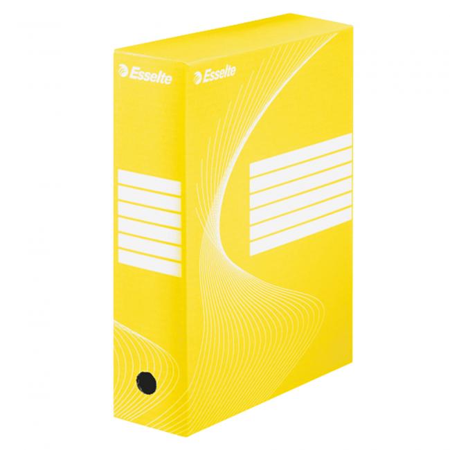 Archivbox Esselte 100 mm gelb/weiß