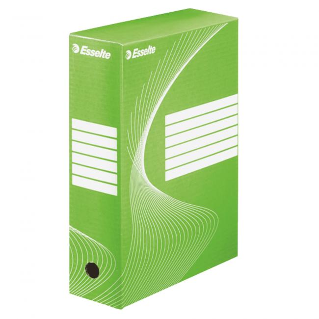 Archivbox Esselte 100 mm grün/weiß