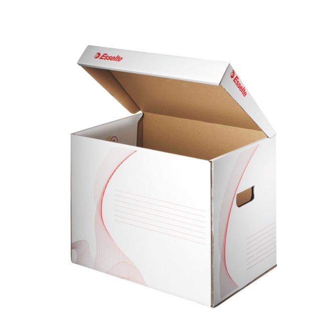 [ES128911] Universal-Archivbox Esselte weiß/rot 398x302x280 mm